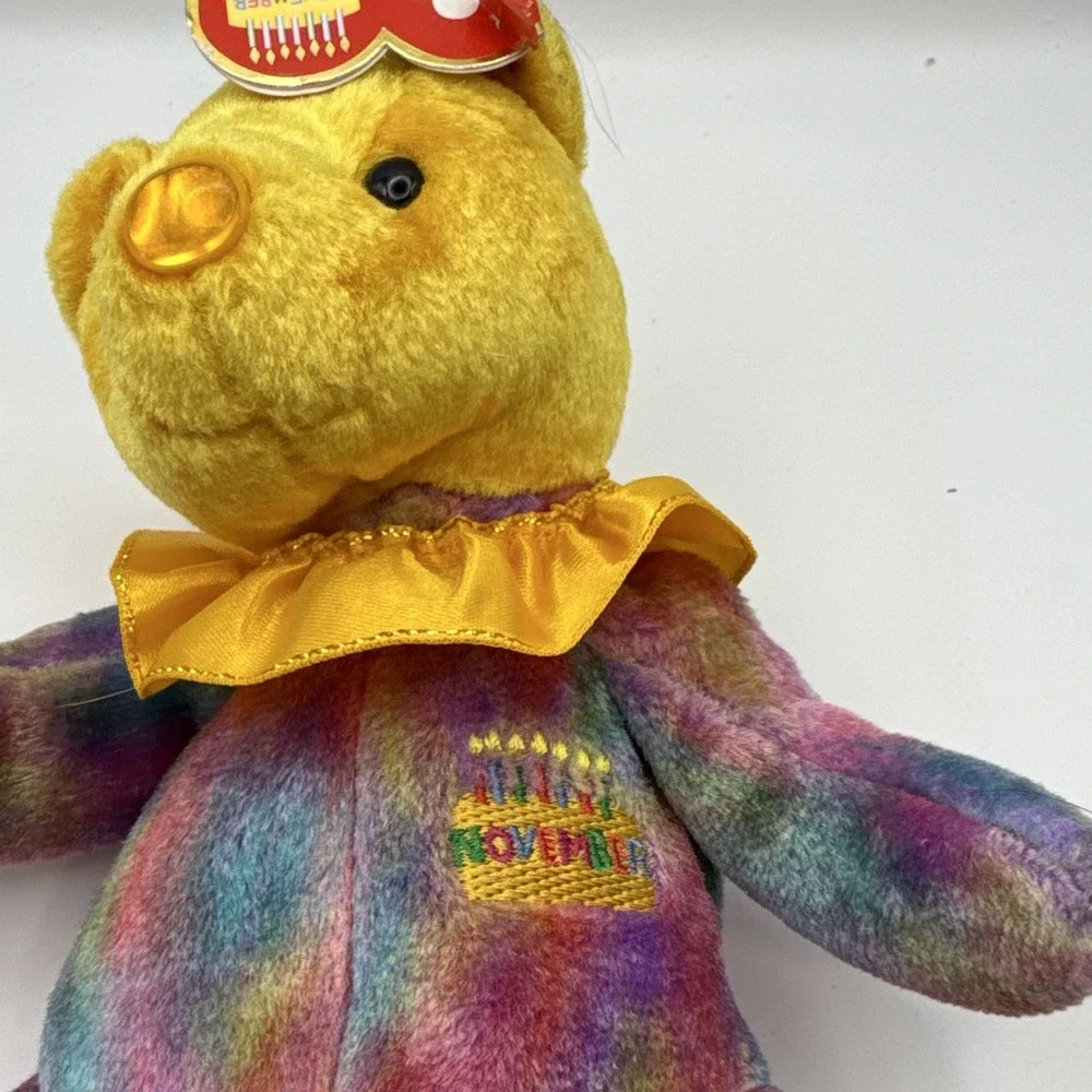 Ty Beanie Babies November Bear Plush 2001 Vintage, Ages 3+ (3-7 Years)